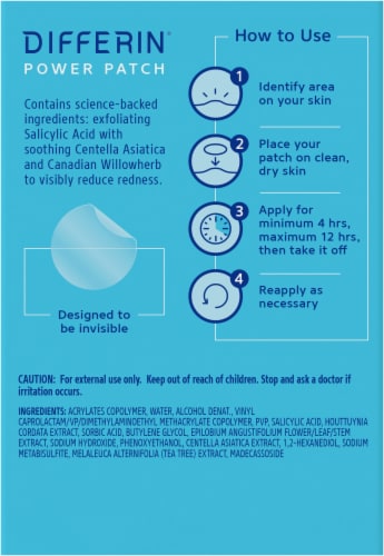 Differin® Acne-Prone Skin Patches Perspective: back