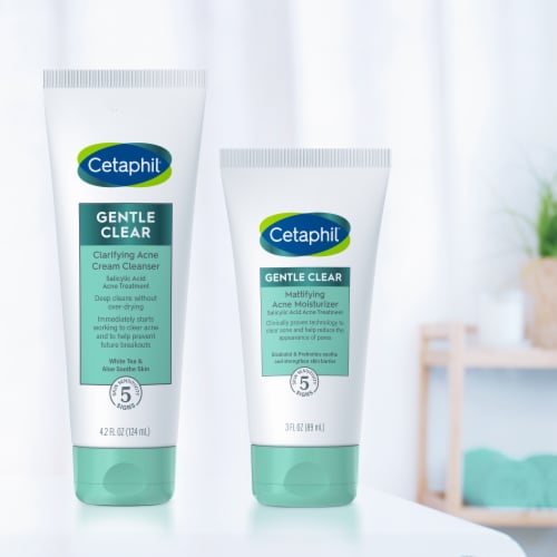 Cetaphil® Gentle Clear Clarifying Acne Cream Cleanser Perspective: back