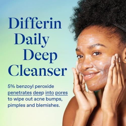 Differin Daily Deep Cleanser Acne Face Wash with 5% Benzoyl Peroxide Perspective: back