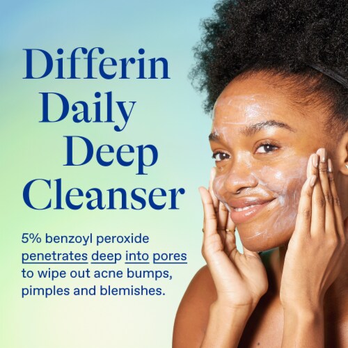 Differin Daily Deep Cleanser Acne Face Wash with 5% Benzoyl Peroxide Perspective: back