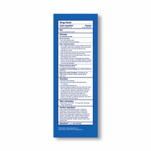 PanOxyl® 10% Benzoyl Peroxide Acne Foaming Wash Clears and Prevents Acne Maximum Strength Perspective: back