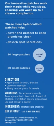 PanOxyl® PM Overnight Spot Patches Perspective: back