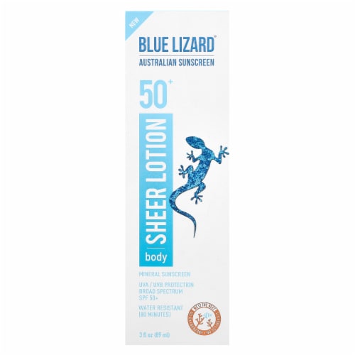 Blue Lizard Australian Sunscreen Body Sheer Lotion Mineral Sunscreen SPF 50+ – 3 fl oz