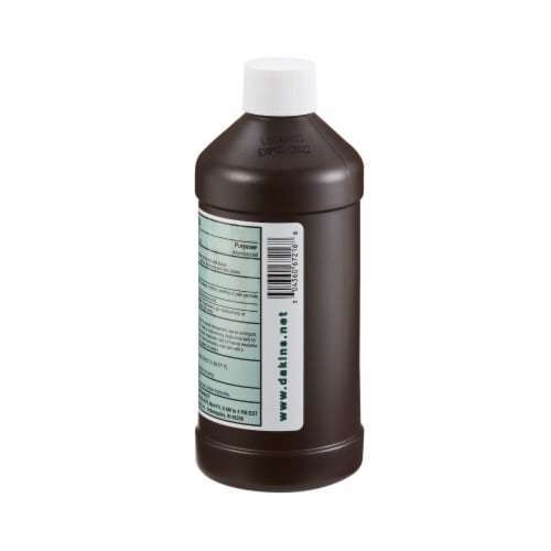 Dakin's Solution Quarter Strength Wound Cleanser 16 oz. Twist Cap Bottle Topical Liquid Perspective: back