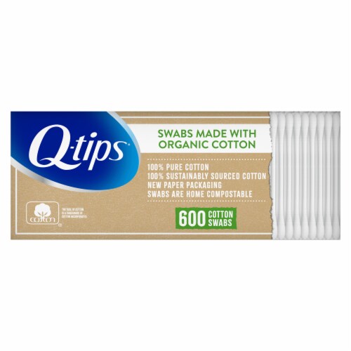 Q-tips Organic Cotton Swabs Perspective: back