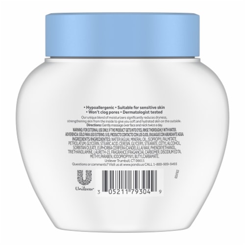Pond's® Rich Hydration Dry Skin Cream Facial Moisturizer Perspective: back