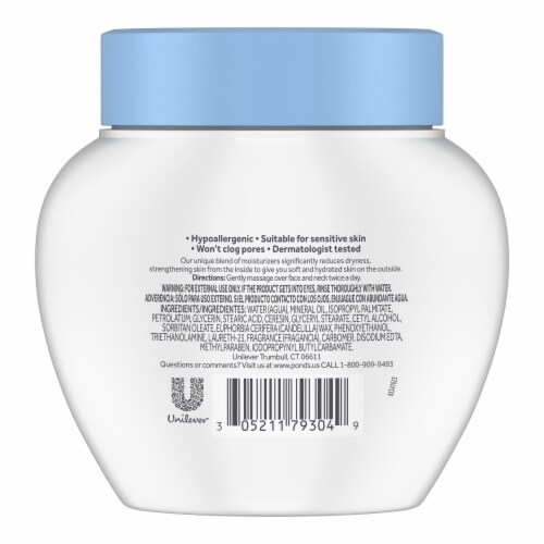 Pond's® Rich Hydration Dry Skin Cream Facial Moisturizer Perspective: back