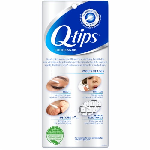 Q-tips® Cotton Swabs Perspective: back