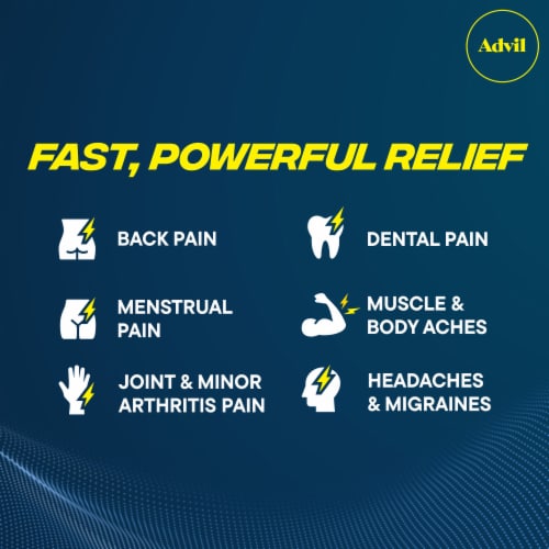 Advil Dual Action Back Pain Caplets with Ibuprofen and Acetaminophen for 8 Hours of Back Pain Relief Perspective: back