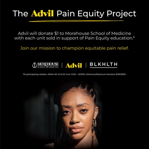 Advil Dual Action Acetaminophen & Ibuprofen Pain Relieving Caplets Perspective: back