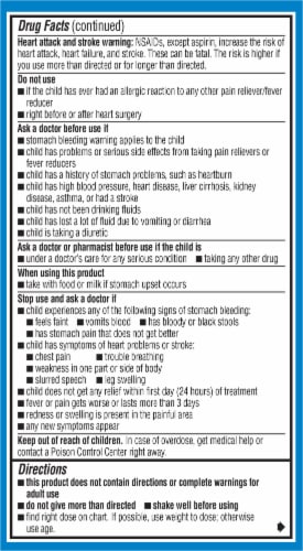 Advil® Infants' White Grape Flavored Ibuprofen Oral Suspension Concentrated Drops Perspective: back