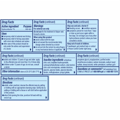 Preparation H® Soothing Relief Hydrocortisone 1% Anti-Itch Cream Perspective: back