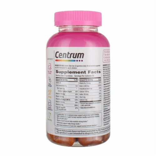 Centrum MultiGummies Multi+ Beauty Dual Action Multivitamin Perspective: back