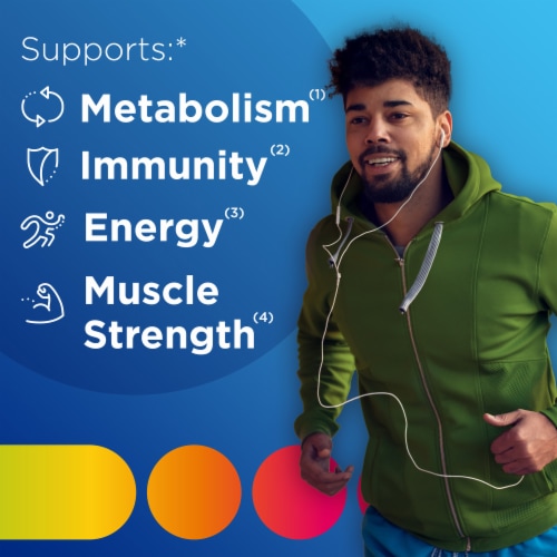 Centrum Multivitamin and Multimineral for Men with Selenium Antioxidants Fruit Flavor Gummies Perspective: back