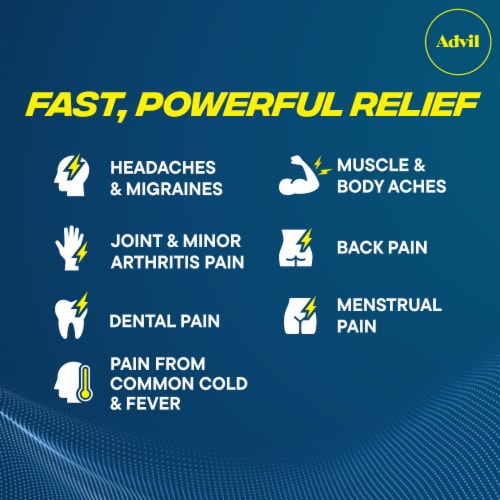 Advil Liqui-Gels minis Pain Reliever and Fever Reducer Ibuprofen 200 mg for Pain Relief Perspective: back
