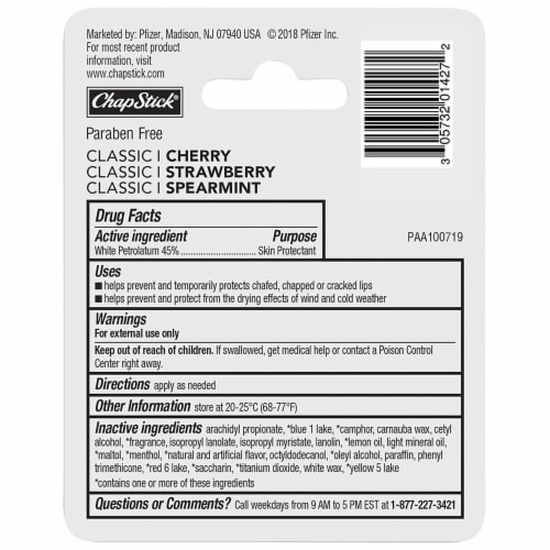 ChapStick Classic Variety Lip Balm Perspective: back