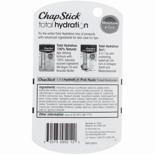 ChapStick® Total Hydration Moisture + Tint Pink Nude Lip Balm Perspective: back