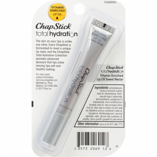 ChapStick® Total Hydration Vitamin Enriched Sweet Nectar Lip Oil Perspective: back