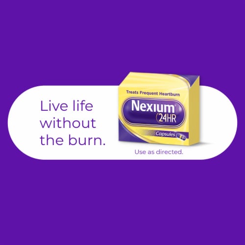 Nexium® 24-Hour Delayed Release Heartburn Relief Capsules Perspective: back