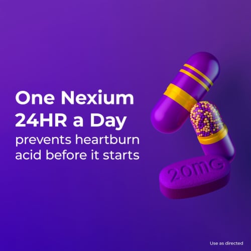 Nexium Twenty Four HR ClearMinis Acid Reducer Heartburn Relief Delayed Release Capsules Perspective: back