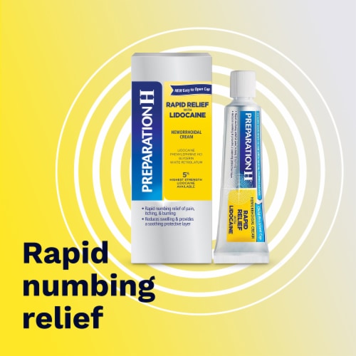 Preparation H Rapid Relief Hemorrhoid Cream with Lidocaine Perspective: back