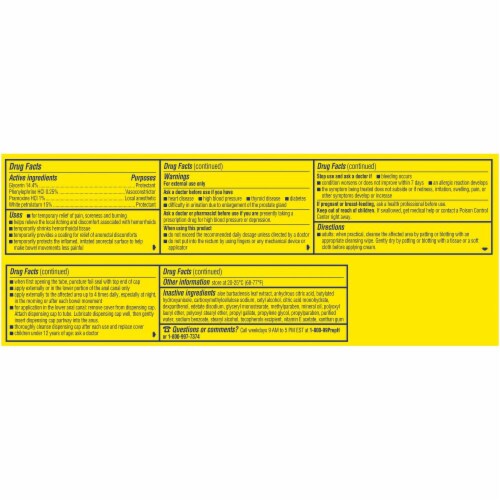 Preparation H Hemorrhoidal Cream with Aloe Perspective: back