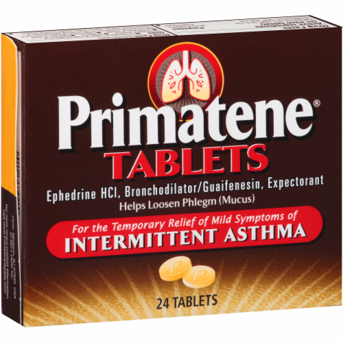 Primatene Bronchial Asthma Tablets Perspective: back