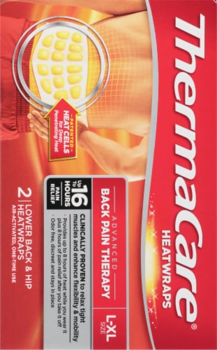 ThermaCare® Advanced Back Pain Therapy Large/Extra Large Lower Back and Hip HeatWraps Perspective: back
