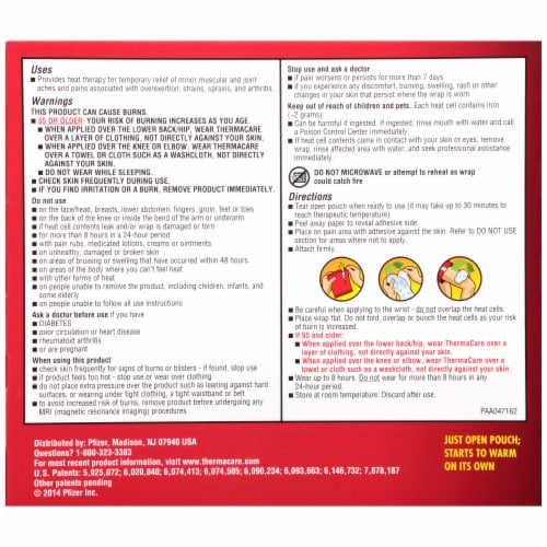 ThermaCare® Multi-Purpose Advanced Muscle Pain Therapy Heatwraps Perspective: back