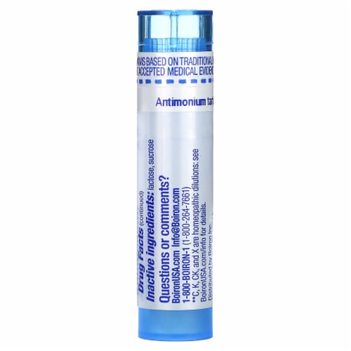 Boiron Antimonium Tartaricum 6C relieves thick mucus and non-productive cough* Perspective: back