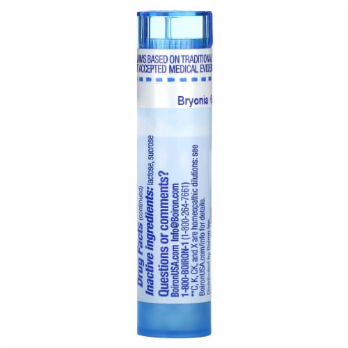 Boiron Bryonia 6C relieves muscle and joint pain improved by rest* Perspective: back