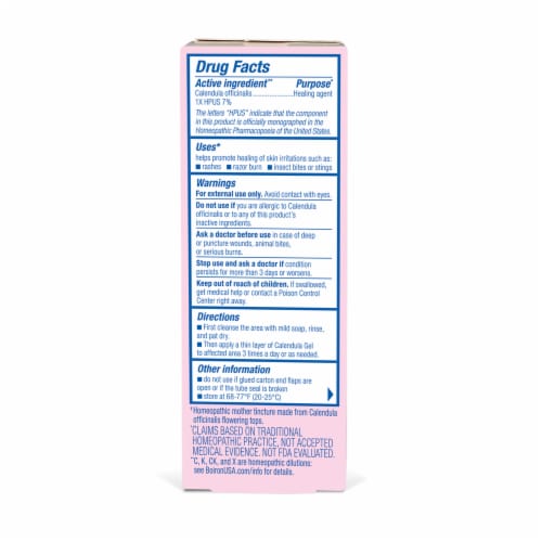 Boiron Calendula First Aid Gel Perspective: back