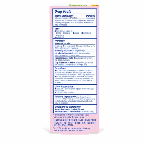 Boiron® Calendula First Aid Cream Perspective: back