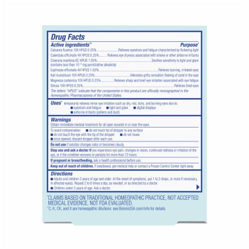 Boiron® Optique 1® Eye Drops Perspective: back