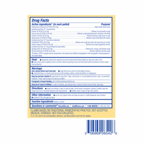 Boiron® Chestal Kids Meltaway Pellets Perspective: back