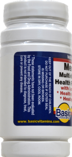 Basic Men's Multi-Vitamin Health Formula with Lycopene Tablets Perspective: back