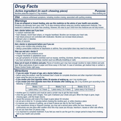 Nicorette Fruit Chill Nicotine Gum 2mg Perspective: back