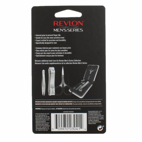 Revlon™ Men's Series Safety Tip Scissors Perspective: back