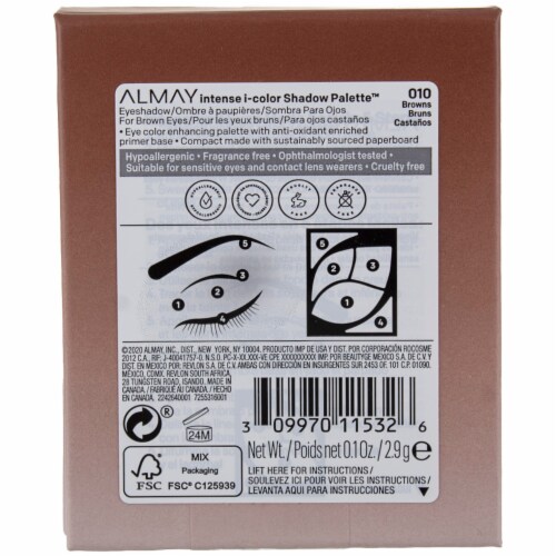 ALM ES INTENSE I-CLR PALETTE 5CT BROWN Perspective: back