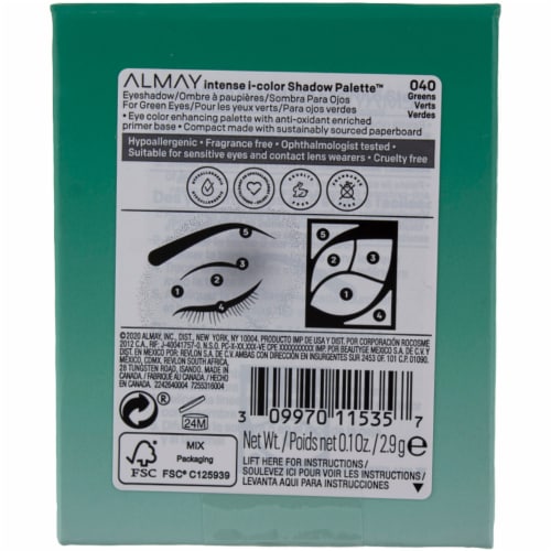 ALM ES INTENSE I-CLR PALETTE 5CT GREEN Perspective: back