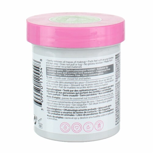 Almay Biodegradable Oil-Free Micellar Eye Makeup Remover Pads Perspective: back