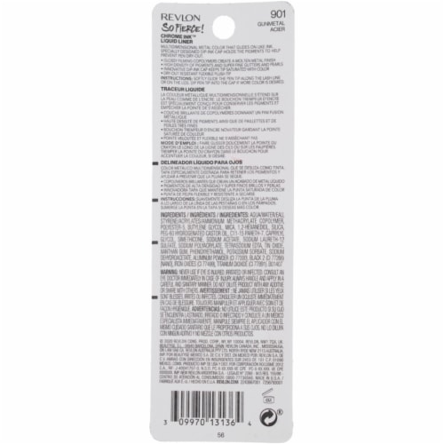Revlon So Fierce! Chrome Ink Liquid Eyeliner, Gunmetal 901, 0.03 oz Perspective: back