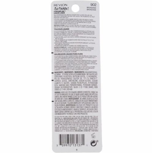 Revlon So Fierce! Chrome Ink Liquid Eyeliner, Bronzage 902, 0.03 oz Perspective: back