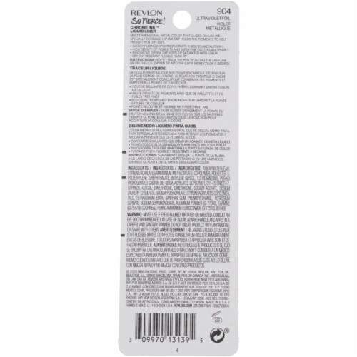 Revlon So Fierce! Chrome Ink Liquid Eyeliner, Ultraviolet Foil 904, 0.03 oz Perspective: back