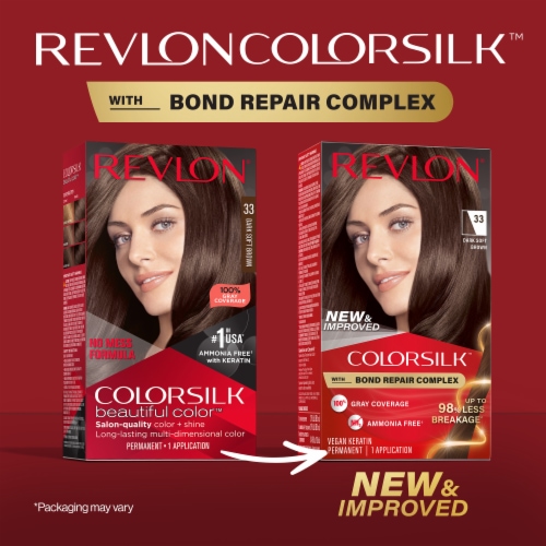 Revlon ColorSilk Permanent Hair Color - 033 Dark Soft Brown Perspective: back