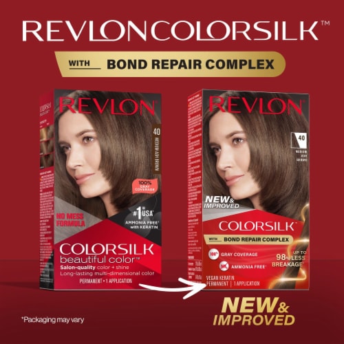 Revlon ColorSilk 040 Medium Ash Brown Permanent Hair Color Perspective: back