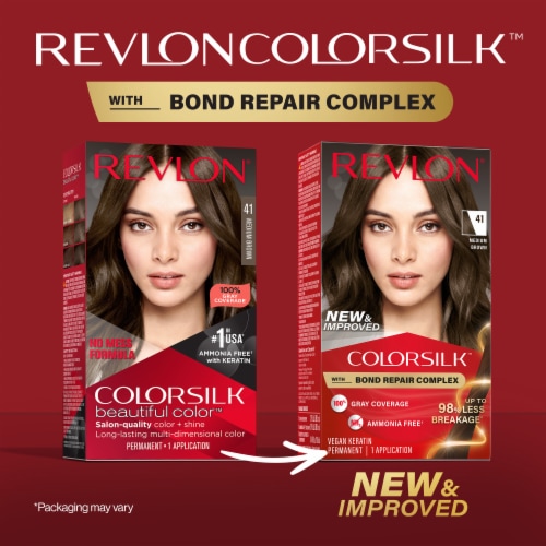 Revlon® ColorSilk 41 Medium Brown Permanent Hair Color Perspective: back