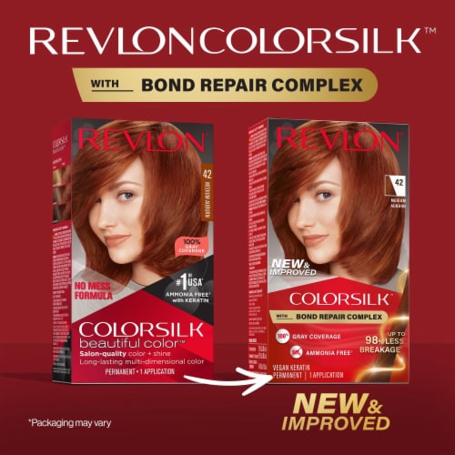 Revlon ColorSilk 042 Medium Auburn Permanent Hair Color Perspective: back