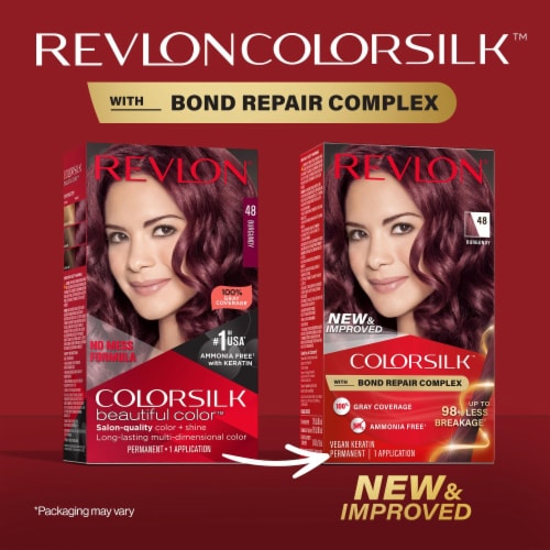 Revlon ColorSilk 48 Burgundy Permanent Hair Color Perspective: back