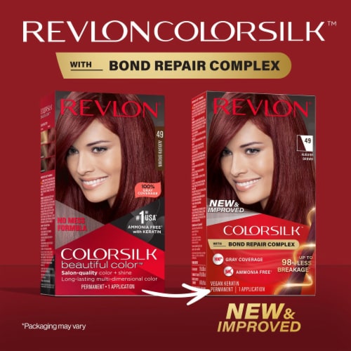 Revlon ColorSilk Permanent Hair Color with Bond Repair Complex 049 Auburn Brown Perspective: back